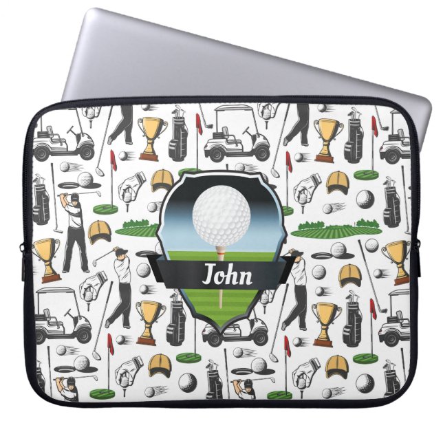 Capa Para Notebook Monograma de Golfista (Frente)