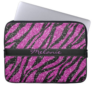 Capa Para Notebook Monograma de Impressão de Zebra com Largura Roxa