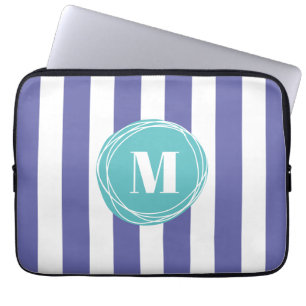 Capa Para Notebook Monograma de Trendy Striped