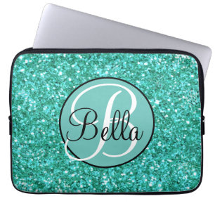 Capa Para Notebook Monograma do padrão brilhante Elegante do lacrimej