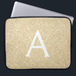Capa Para Notebook Monograma Dourado de luxo e brilho<br><div class="desc">Faux Glitter e Sparkle Elegant Monogramas Dourados de luxo. Esse caso pode ser personalizado para incluir seu nome inicial e próprio.</div>