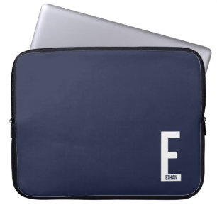 Capa Para Notebook Monograma e Nome Personalizados em Negrito Moderno