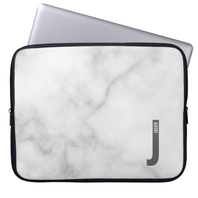 Capa Para Notebook Monograma e Nome Personalizados Modernos e Destaca (Frente)