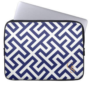 Capa Para Notebook Monograma geométrico dos padrões do abstrato