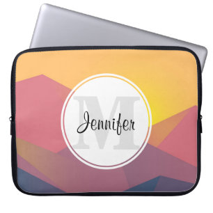 Capa Para Notebook Monograma Geométrico Minimalista
