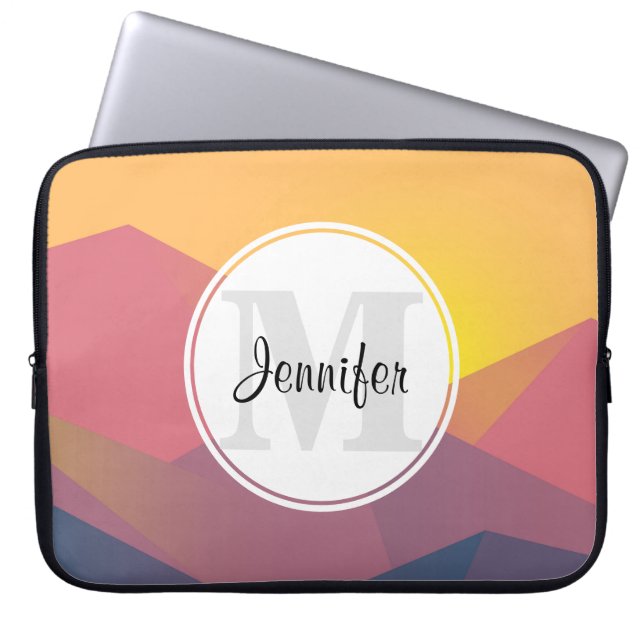 Capa Para Notebook Monograma Geométrico Minimalista (Frente)