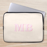 Capa Para Notebook Monograma inicial moderno minimalista<br><div class="desc">Marinho Azul Minimalista Moderno Minimalista,  Bolsa de laptop inicial do Monograma. Crie seu próprio laptop personalizado com o nome inicial personalizado.</div>