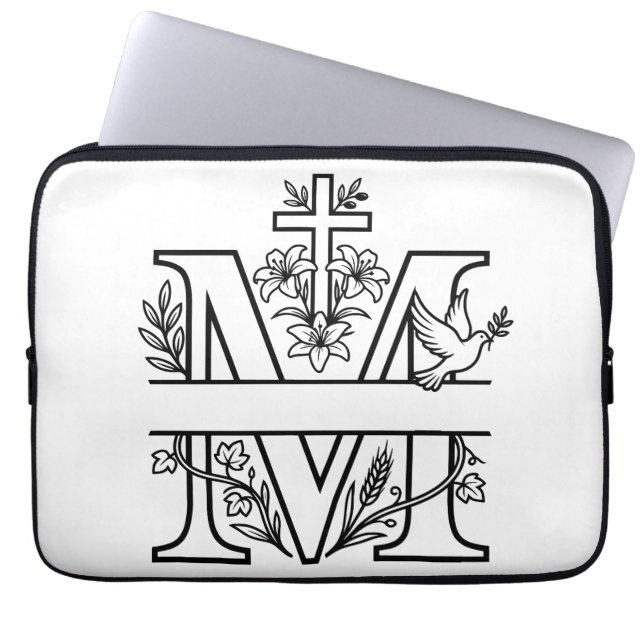Capa Para Notebook Monograma M Cristão (Frente)
