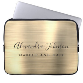 Capa Para Notebook Monograma Metálico Profissional Dourado