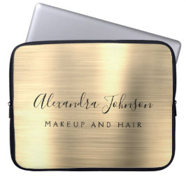 Capa Para Notebook Monograma Metálico Profissional Dourado