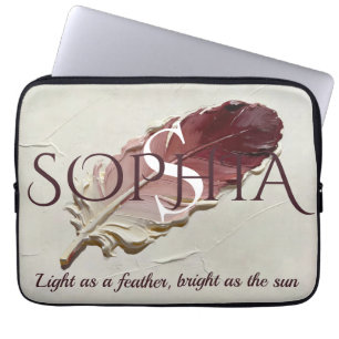 Capa Para Notebook Monograma Personalizado de Pena Vermelha