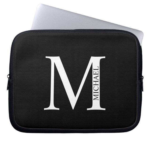 Capa Para Notebook Monograma Personalizado e Bolsa de laptop de Nome (Frente)