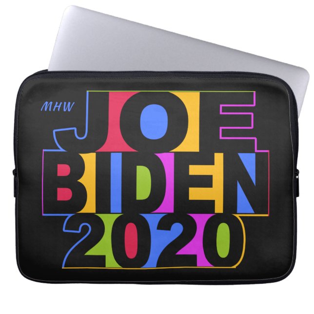 Capa Para Notebook Monograma personalizado JOE BIDEN 2020 bolsa de la (Frente)