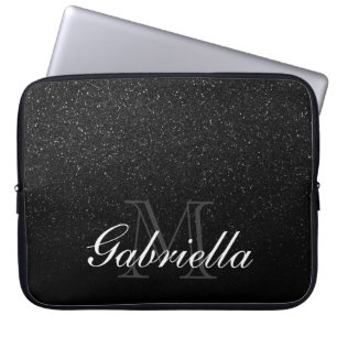 Capa Para Notebook Monograma preto do brilho