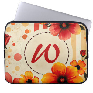 Capa Para Notebook Monograma Quic Floral Dissipado Vibrante