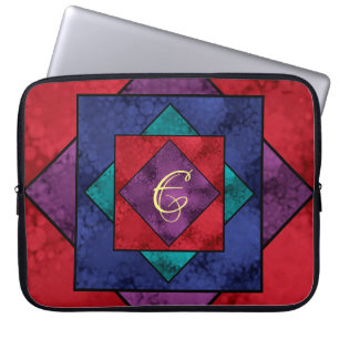 Capa Para Notebook Monograma Quilt Square