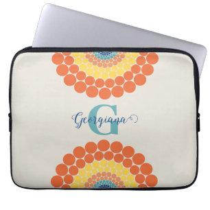 Capa Para Notebook Monograma Radiante Egeu de Verão Mandala