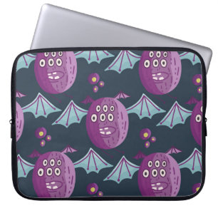 Capa Para Notebook Monster Bats: Belo Vintage Cartoon