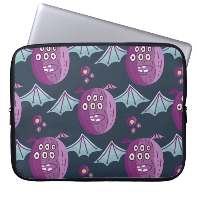 Capa Para Notebook Monster Bats: Belo Vintage Cartoon (Frente)