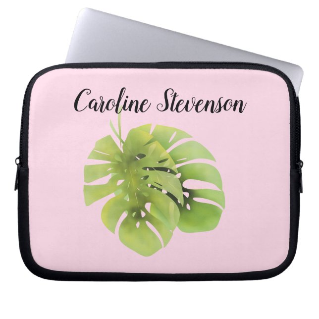 Capa Para Notebook Monstera deixa bolsa de laptop (Frente)