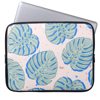 Capa Para Notebook Monstera Tropical: Padrão Vintage Terrazzo