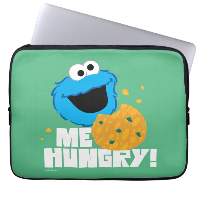 Capa Para Notebook Monstro Come Cookies | Eu Estou com Fome! (Frente)