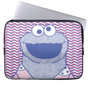 Capa Para Notebook Monstro de cookies   Botão Abaixar Camisa De Cooki