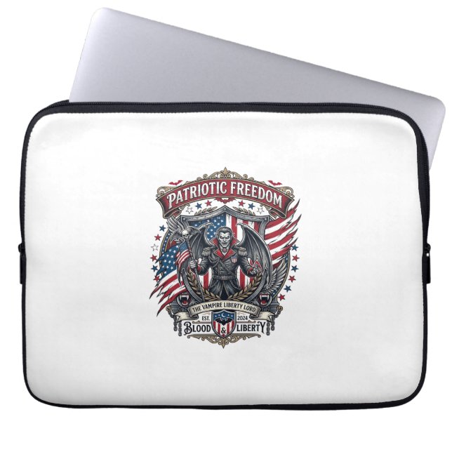 Capa Para Notebook Monstro de Terror Senhor da Liberdade Vampiro Patr (Frente)