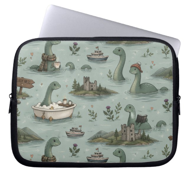 Capa Para Notebook Monstro do Lago Ness  (Frente)