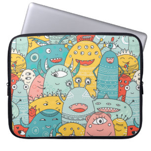 Capa Para Notebook monstros bonitos multidão padrão perfeito no est