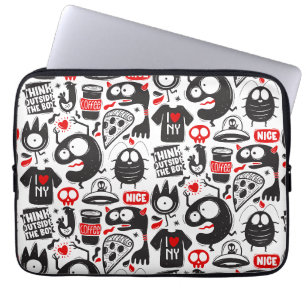 Capa Para Notebook Monstros Whimsical & Aspas Doodle