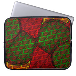 Capa Para Notebook Montagem de imagens diferentes, tijolo, vermelho, 
