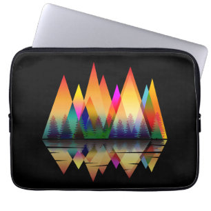 CAPA PARA NOTEBOOK MONTANHAS COLORIDAS FORMAS DE FLORESTA NATURAL
