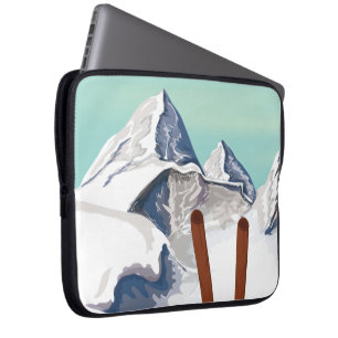 Capa Para Notebook Montanhas de Esqui