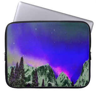 Capa Para Notebook Montanhas do inverno à noite