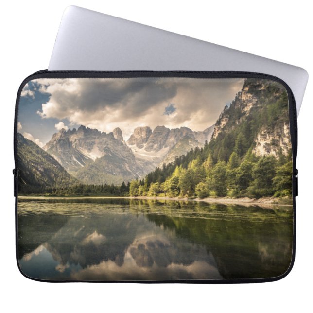 Capa Para Notebook Montanhas | Lago Dürrensee, Dolomites, Itália (Frente)