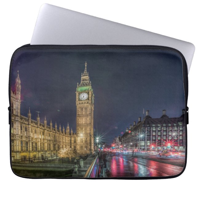 Capa Para Notebook Monumentos | Big Ben à Noite (Frente)