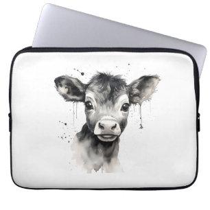 Capa Para Notebook 🔌 "Moo-Tech" Eletrônicos de Impressão de Vaca 💻