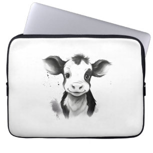 Capa Para Notebook 🔌 "Moo-Tech" Eletrônicos de Impressão de Vaca 💻