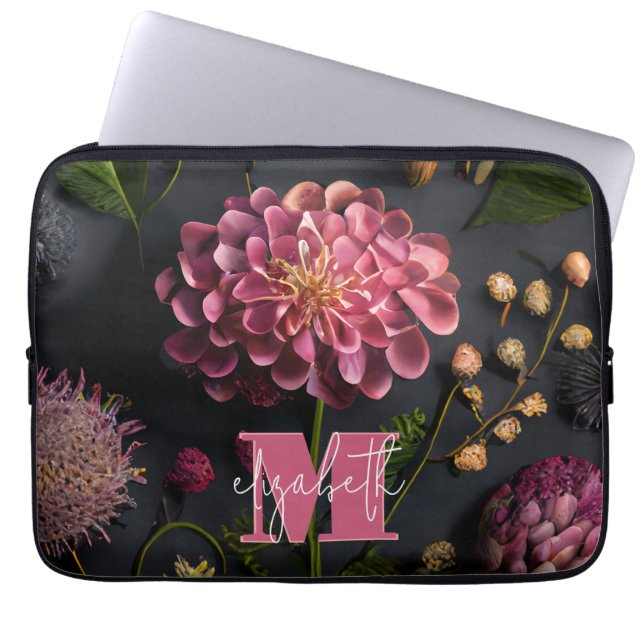 Capa Para Notebook Moody Floral Monogrammed (Frente)