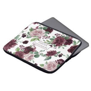 Capa Para Notebook Moody Passions Rosa De Vinho Roxo Dramático
