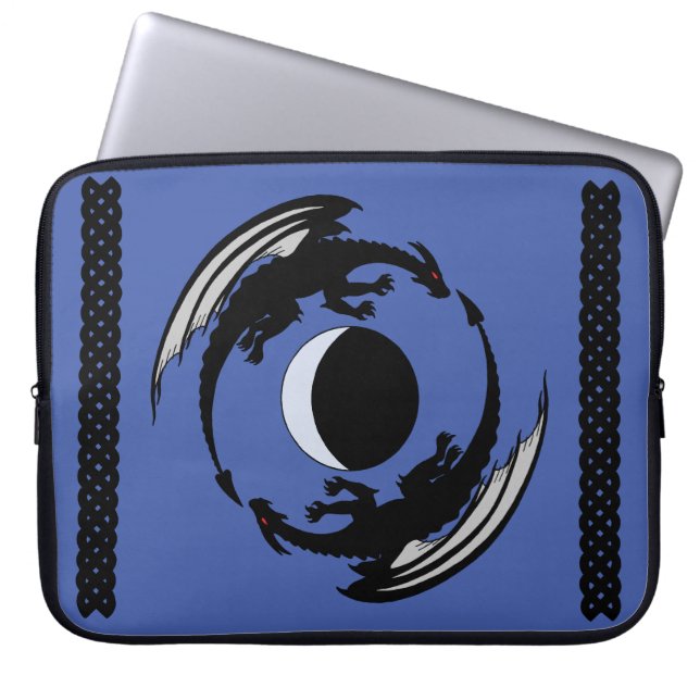 Capa Para Notebook Moon Dragon Fantasy Design Bolsa de laptop (Frente)