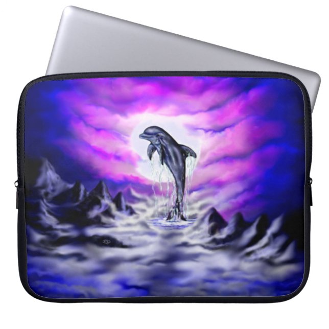 Capa Para Notebook Moonlight Dolphin (Frente)