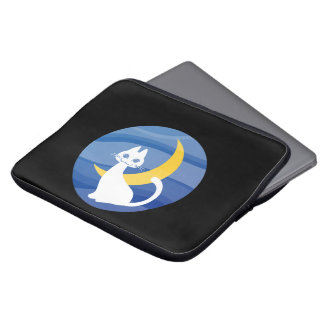 Capa Para Notebook Moonlight white cat