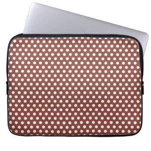 Capa Para Notebook Morango e Bolinhas branca