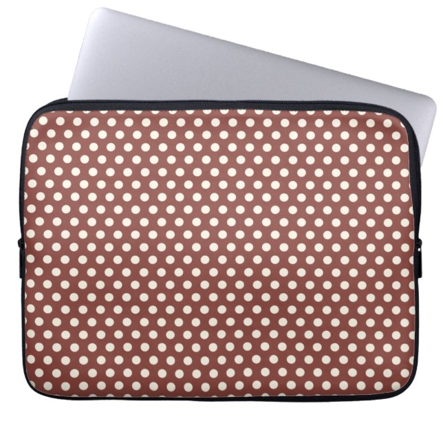 Capa Para Notebook Morango e Bolinhas branca (Frente)