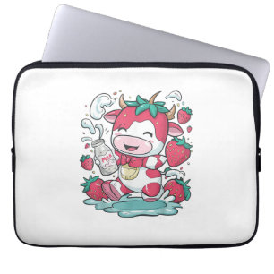 Capa Para Notebook Morango Vaca Kawaii Anime Morango Leite _4