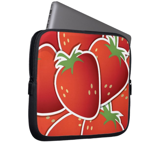 Capa Para Notebook Morangos fungos (Frente Esquerda)