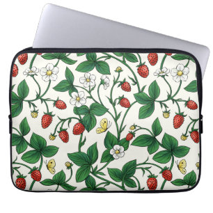 Capa Para Notebook Morangos silvestres vermelho/amarelo/verde/branco