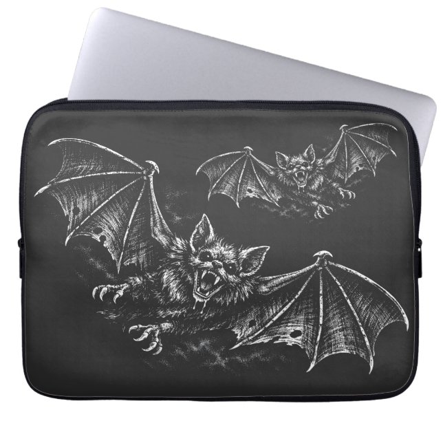 Capa Para Notebook Morcego Arremessador - por BurnsInHell (Frente)